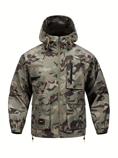 Chaqueta para hombre con estampado de camuflaje y capucha – Informal y cómoda