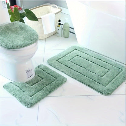 Juego de 3 alfombrillas de baño de microfibra ultrafina – De secado rápido y absorbentes