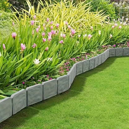 Set de borduras de jardín con aspecto de piedra – Práctico y decorativo