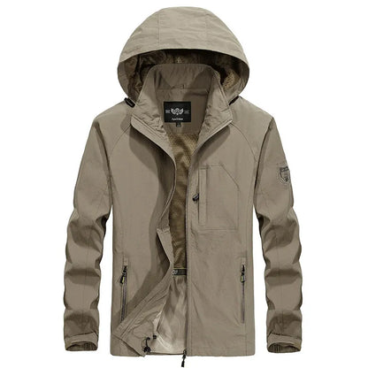Waterproof Outdoor Men's Jacket with Detachable Hood