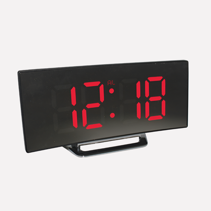 Modern Style Curved LED Digital Alarm Clock
