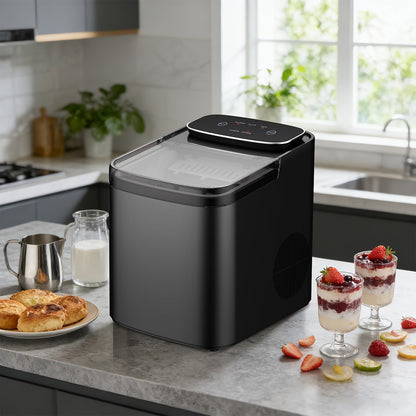 Self-Cleaning Ice Cube Maker with Two Ice Cube Sizes for Daily Use