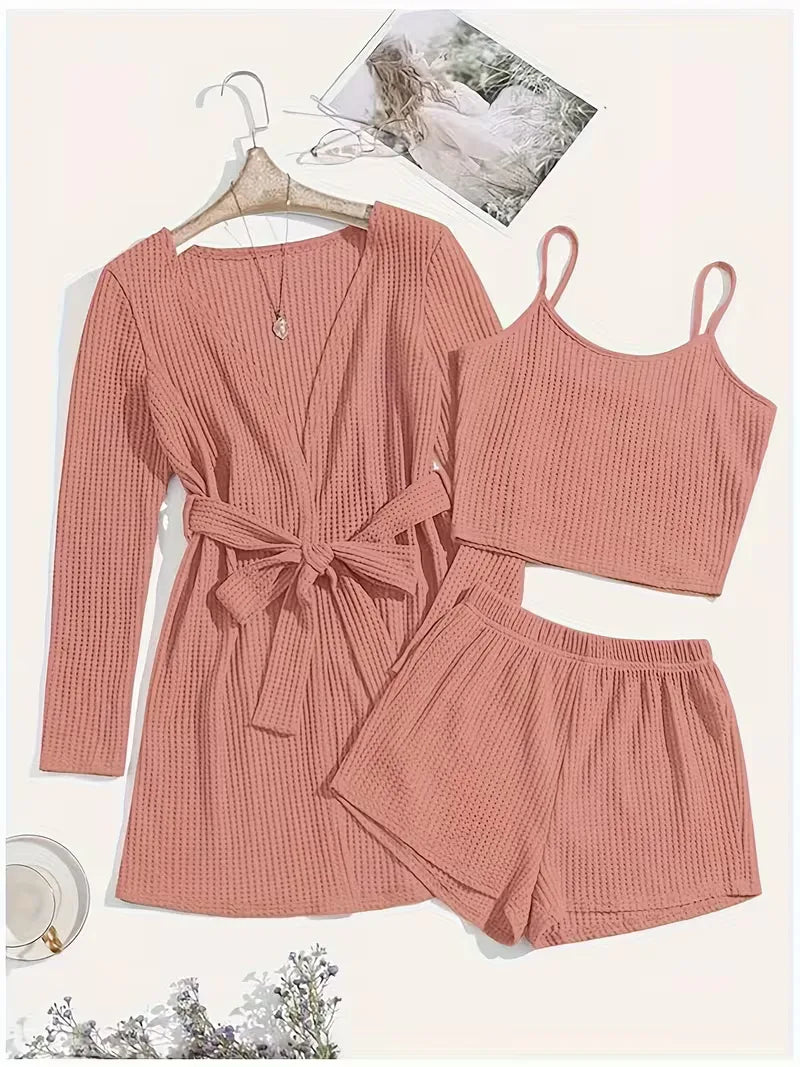 Ensemble trois pièces avec texture gaufrée
