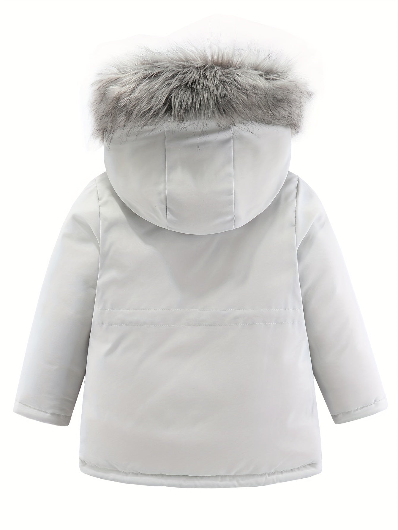 Quilted Winter Parka with Faux Fur for Girls - Jezen