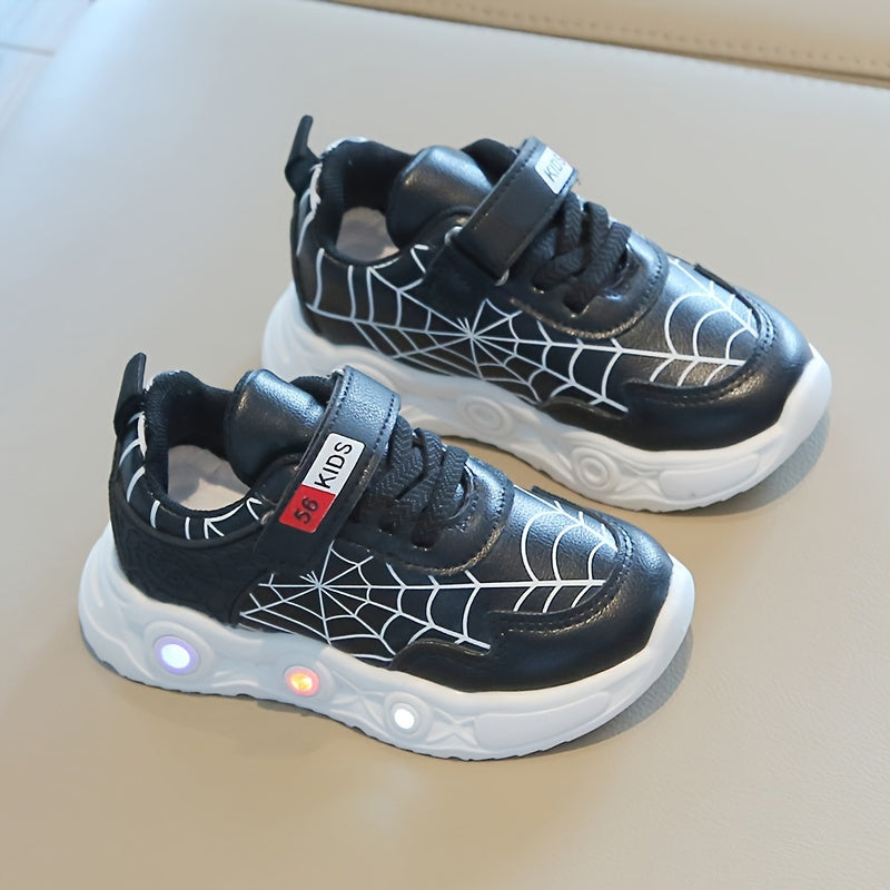 Zapatillas LED con diseño de telaraña - Para niños aventureros