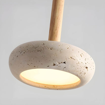 Stijlvolle plafondlamp van natuursteen