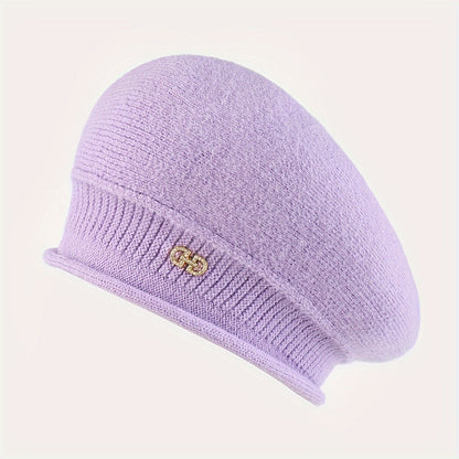 Elegantní pletený baret pro ženy - Elegance a teplo v zimě