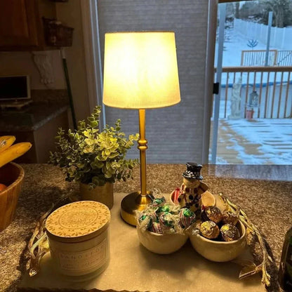Cordless Table Lamp - LED Retro Fabric