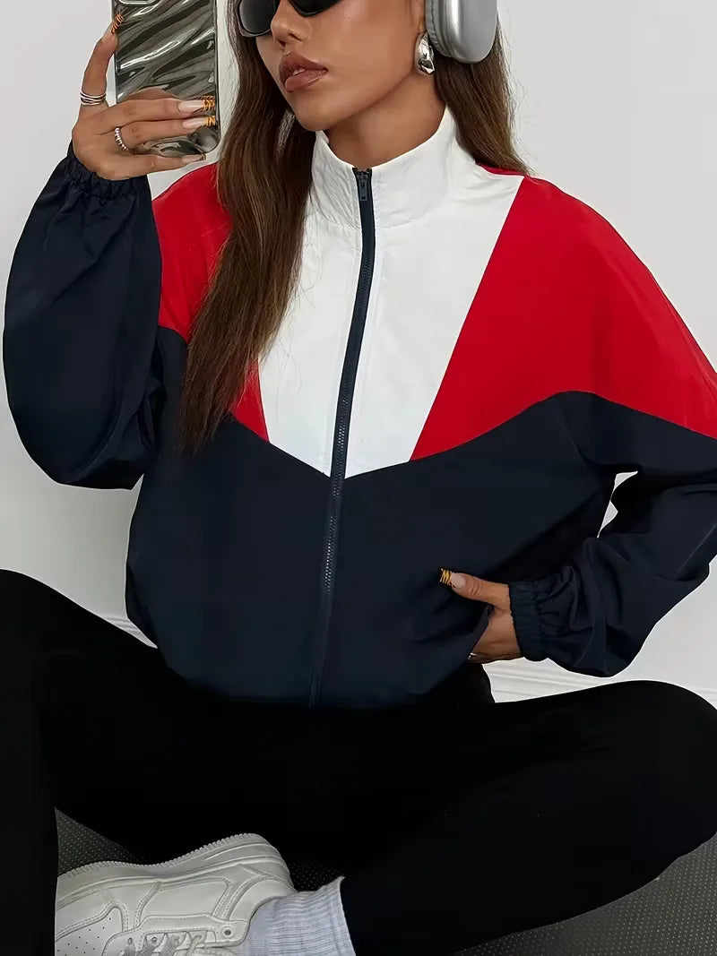 Veste de survêtement avec design bicolore