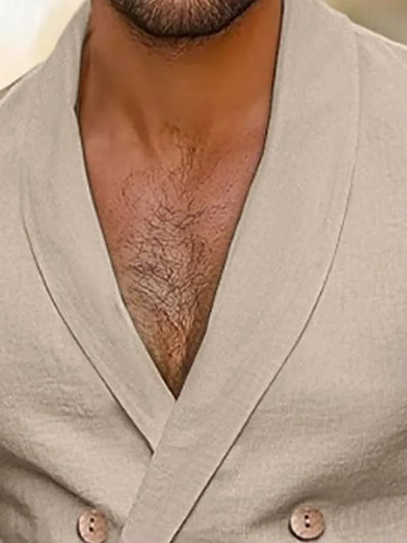 Blazer slim avec boutons en bois