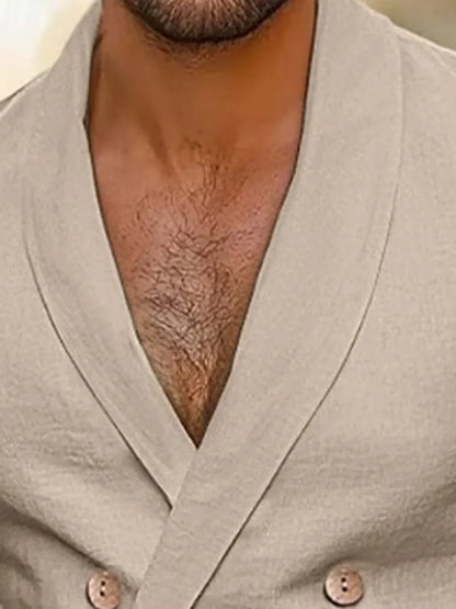 Blazer slim avec boutons en bois