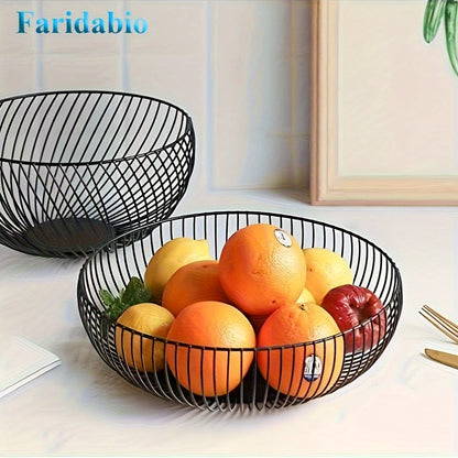 Frutero redondo de metal para mesa y cocina – Diseño minimalista y decorativo