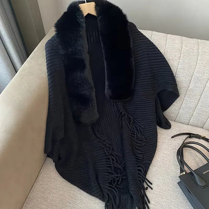 Écharpe d'hiver avec fausse fourrure