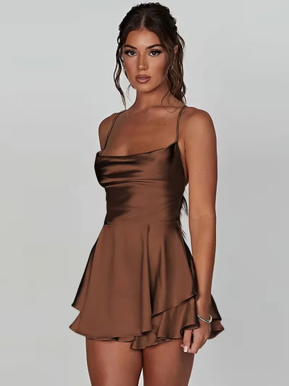 Robe de soirée à bretelles spaghetti