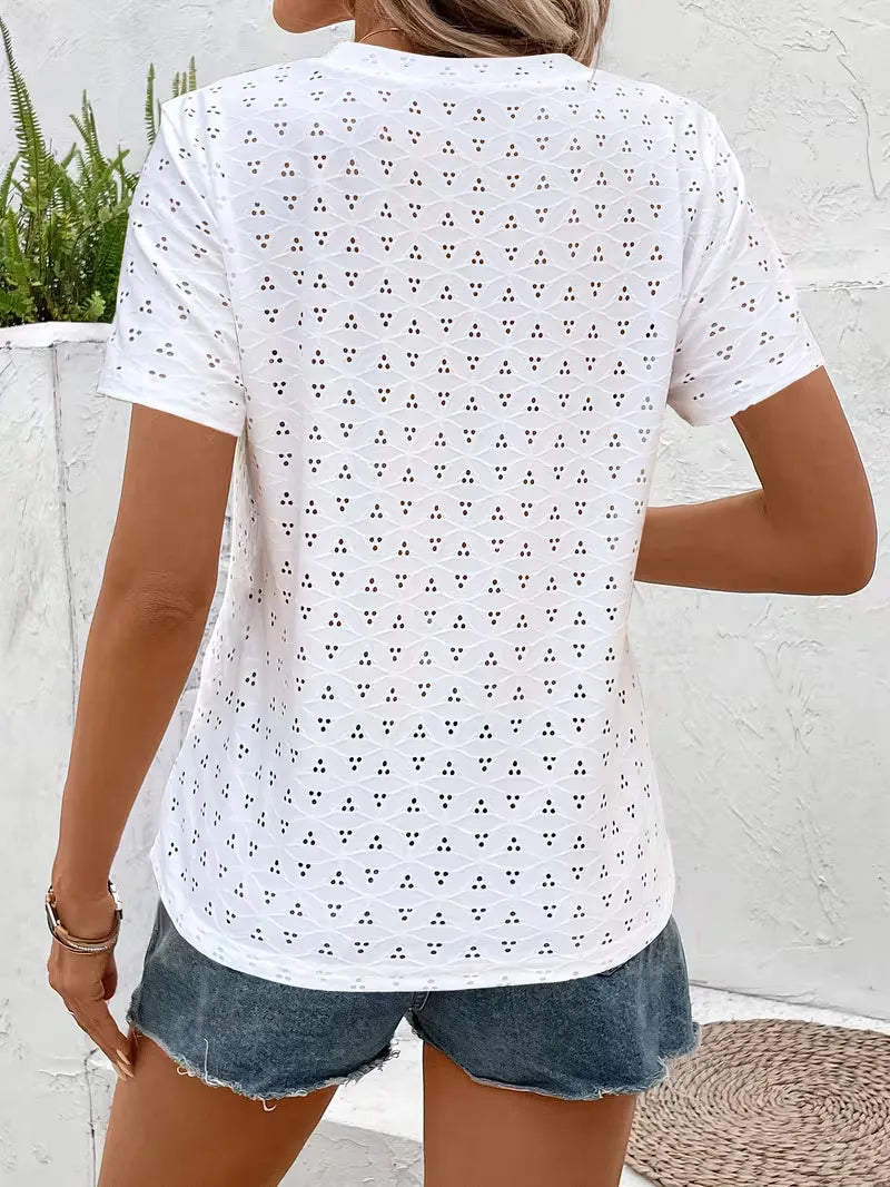 T-shirt avec motif œillet
