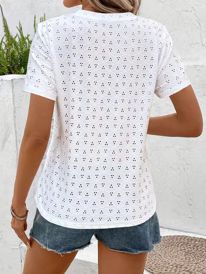 T-shirt avec motif œillet