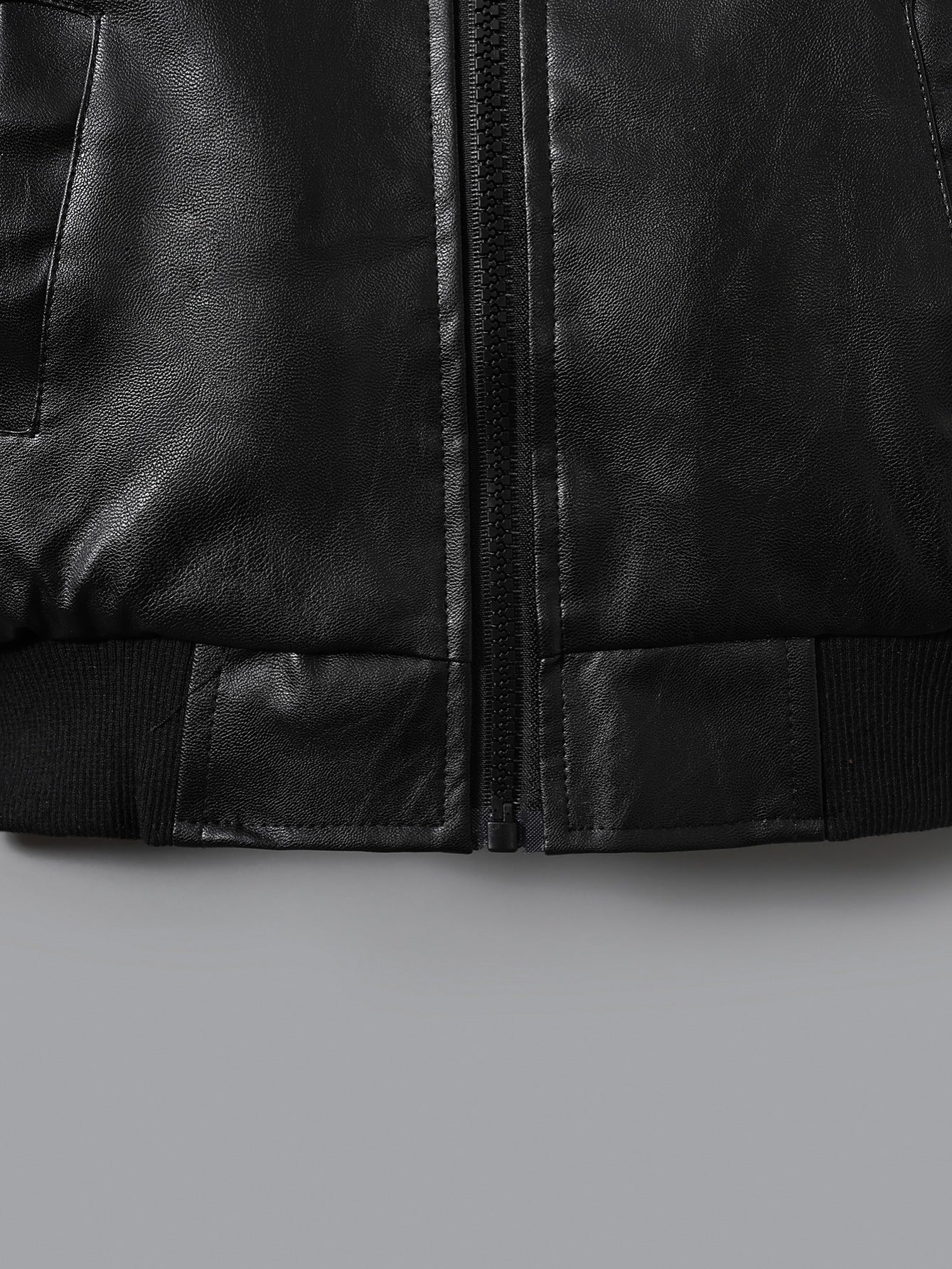 Faux leather boys' jacket with fleece lining - Cholo
