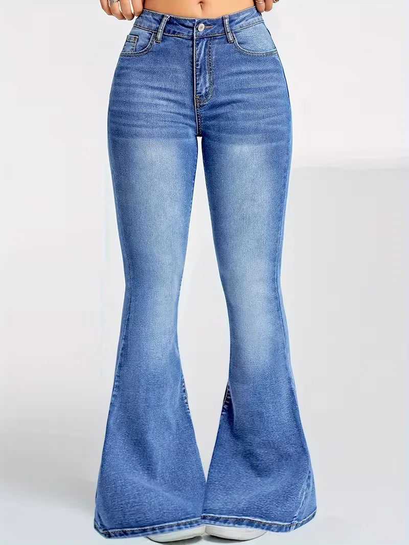 Flared jeans with high waist