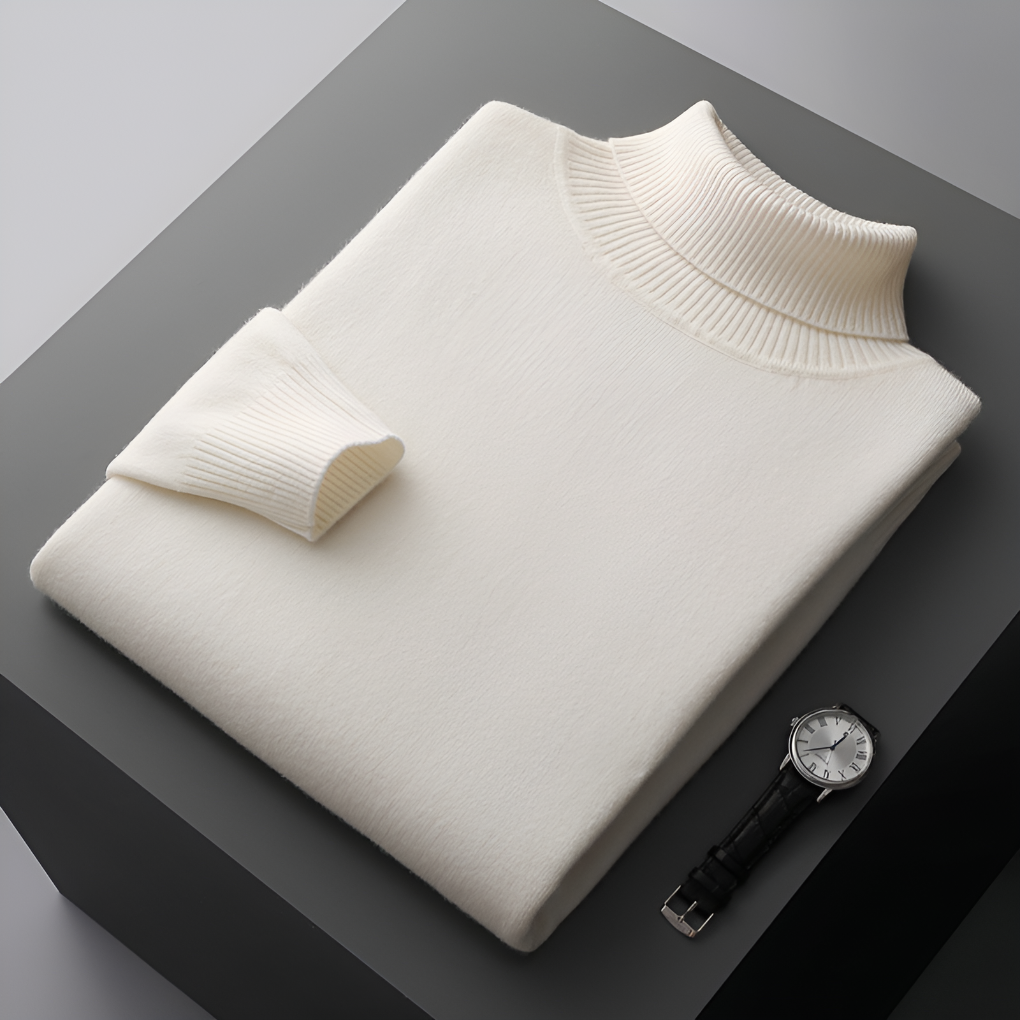 High-Quality Cashmere Roll Neck Jumper for Men