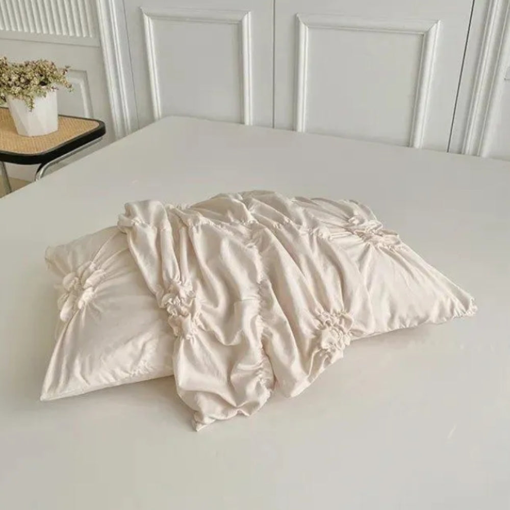 Luxury Duvet Cover Set with Pinch Pleat Design