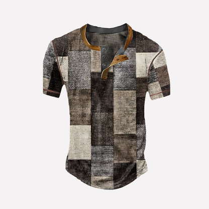Men's Waffle Knit Casual T-shirt