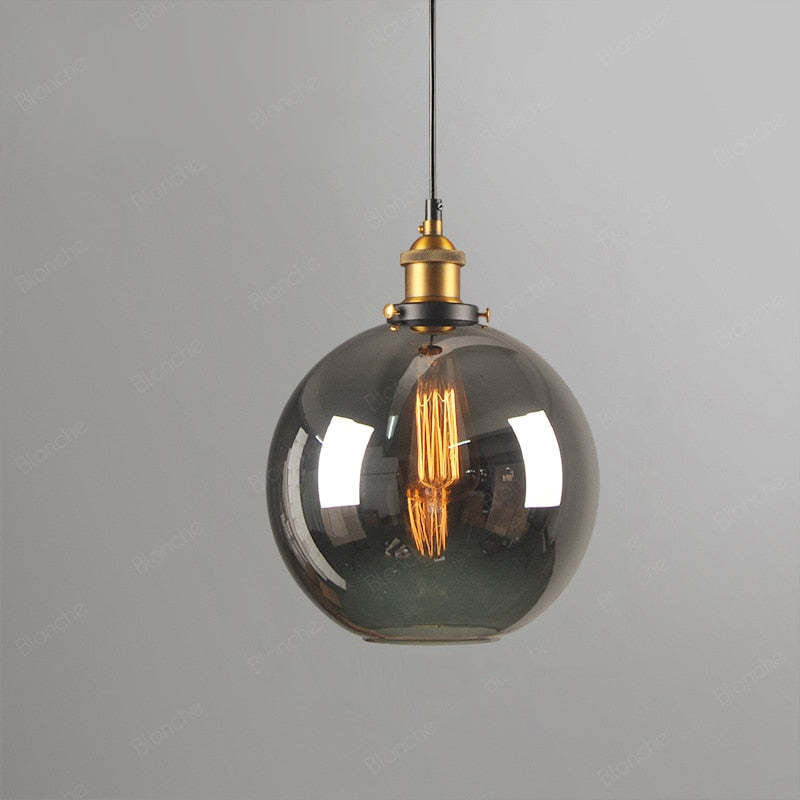 Vintage Industrial Pendant Light – Glass & Metal