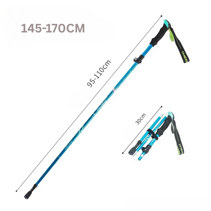 Folding Aluminium Telescopic Walking Stick for Outdoor & Seniors