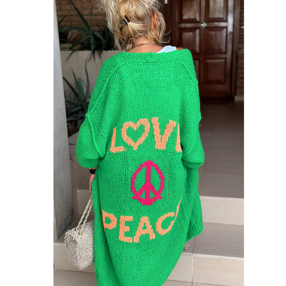 Stylish Peace Cardigan for Women - Ibiza