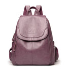 Leather sturdy backpack for women - Xeres