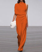 Elegant jumpsuit with standing collar - Isabel