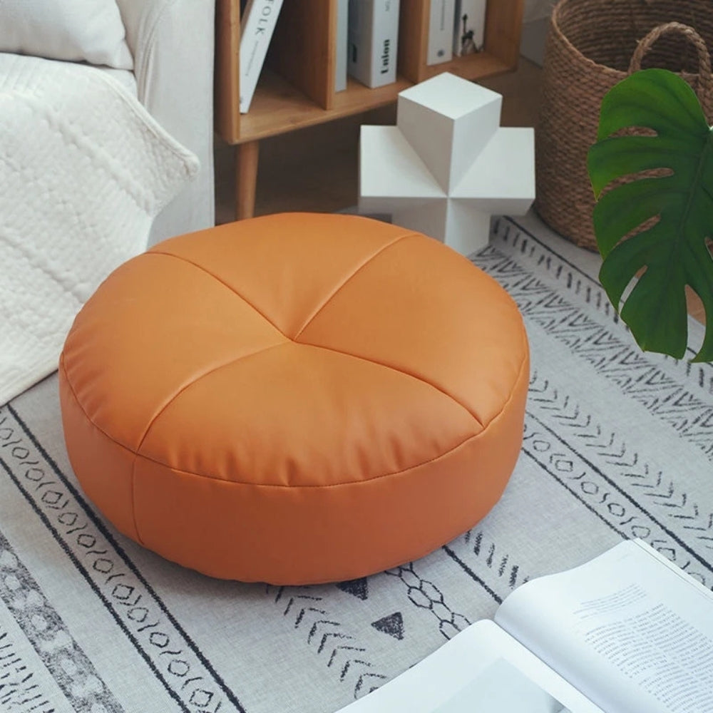 Nappa Leather Cushion in Japanese Style with Minimalist Design