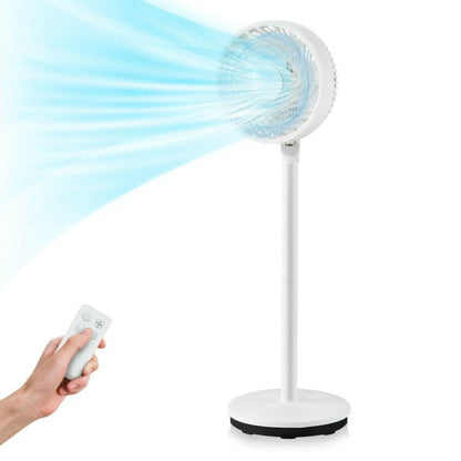 9" Oscillating Floor Fan - Adjustable Height and Speeds - Quiet Airflow