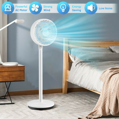 9" Oscillating Floor Fan - Adjustable Height and Speeds - Quiet Airflow