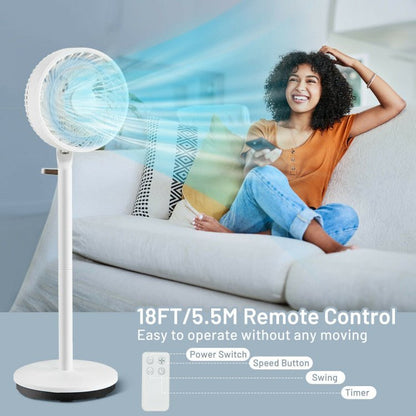 9" Oscillating Floor Fan - Adjustable Height and Speeds - Quiet Airflow