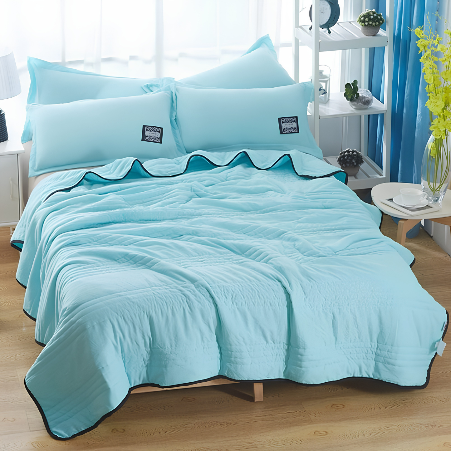 The Everchill Ice Cooling Blanket keeps you comfortable and cool all night long