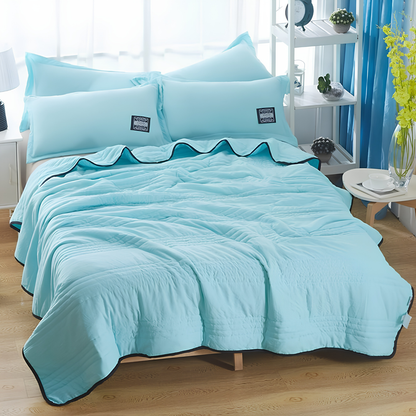 The Everchill Ice Cooling Blanket keeps you comfortable and cool all night long