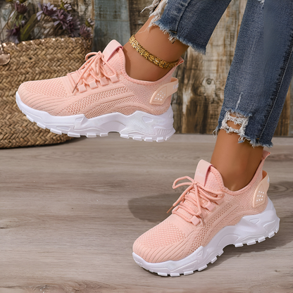 Sporty Lightweight Sneakers with Chunky Sole for Women