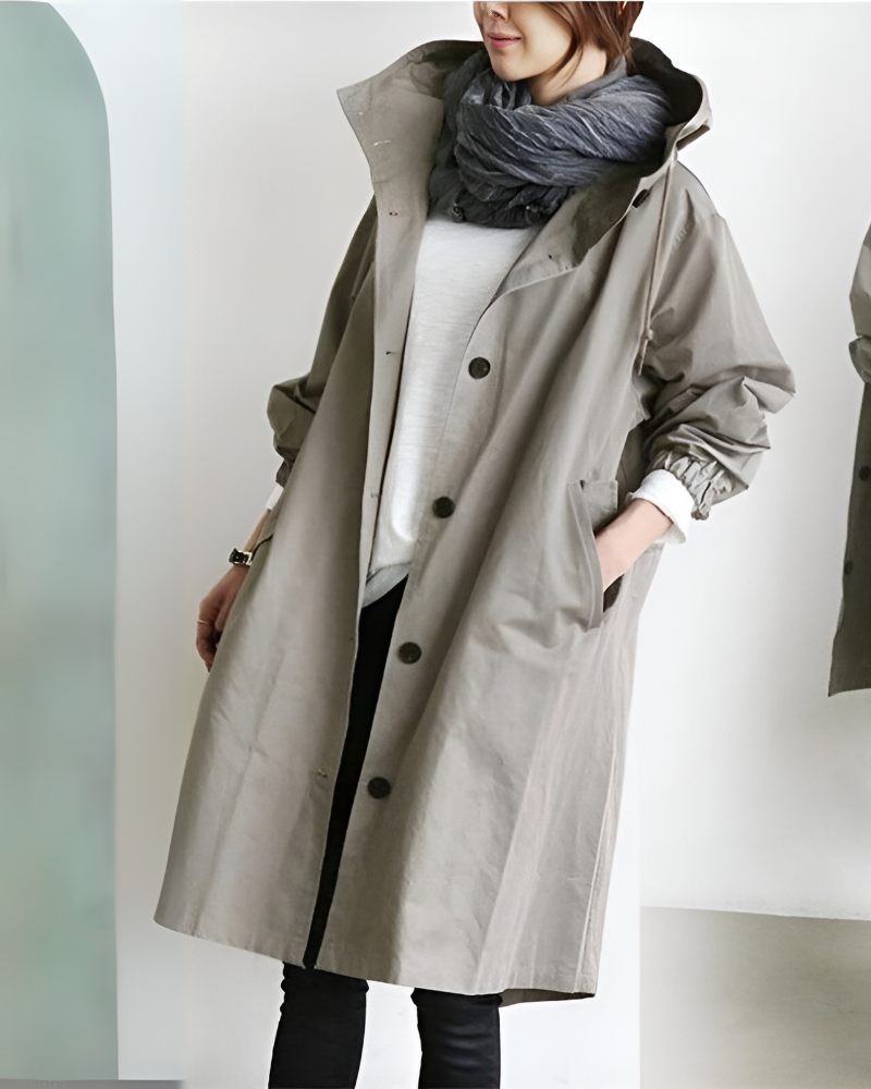 Classic Trench Coat with Hood