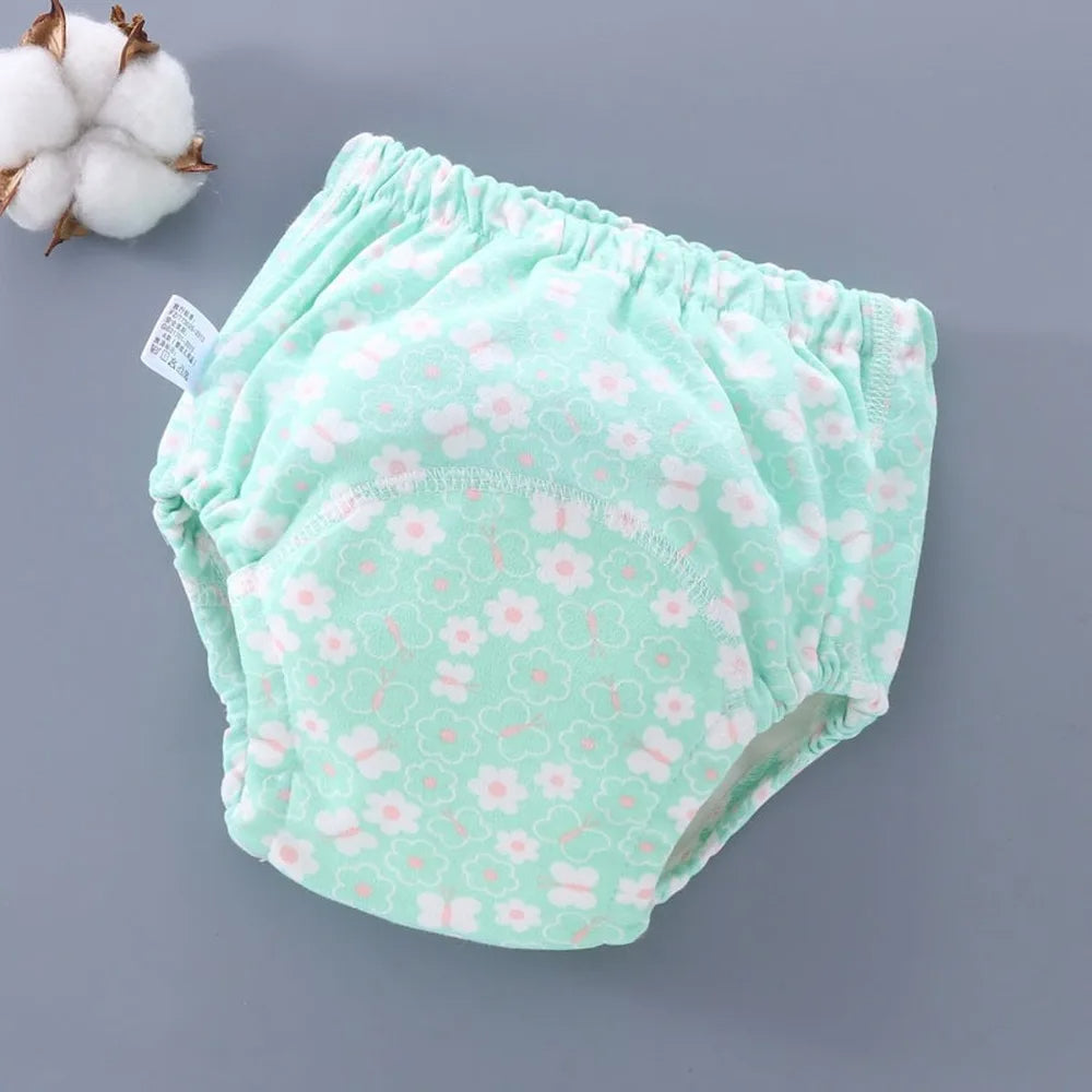 Reusable Baby Nappy Pants with Waterproof 6-Layer Crotch