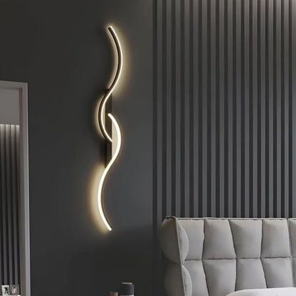 Moderna lampada LED curva da parete per interni con illuminazione d'atmosfera
