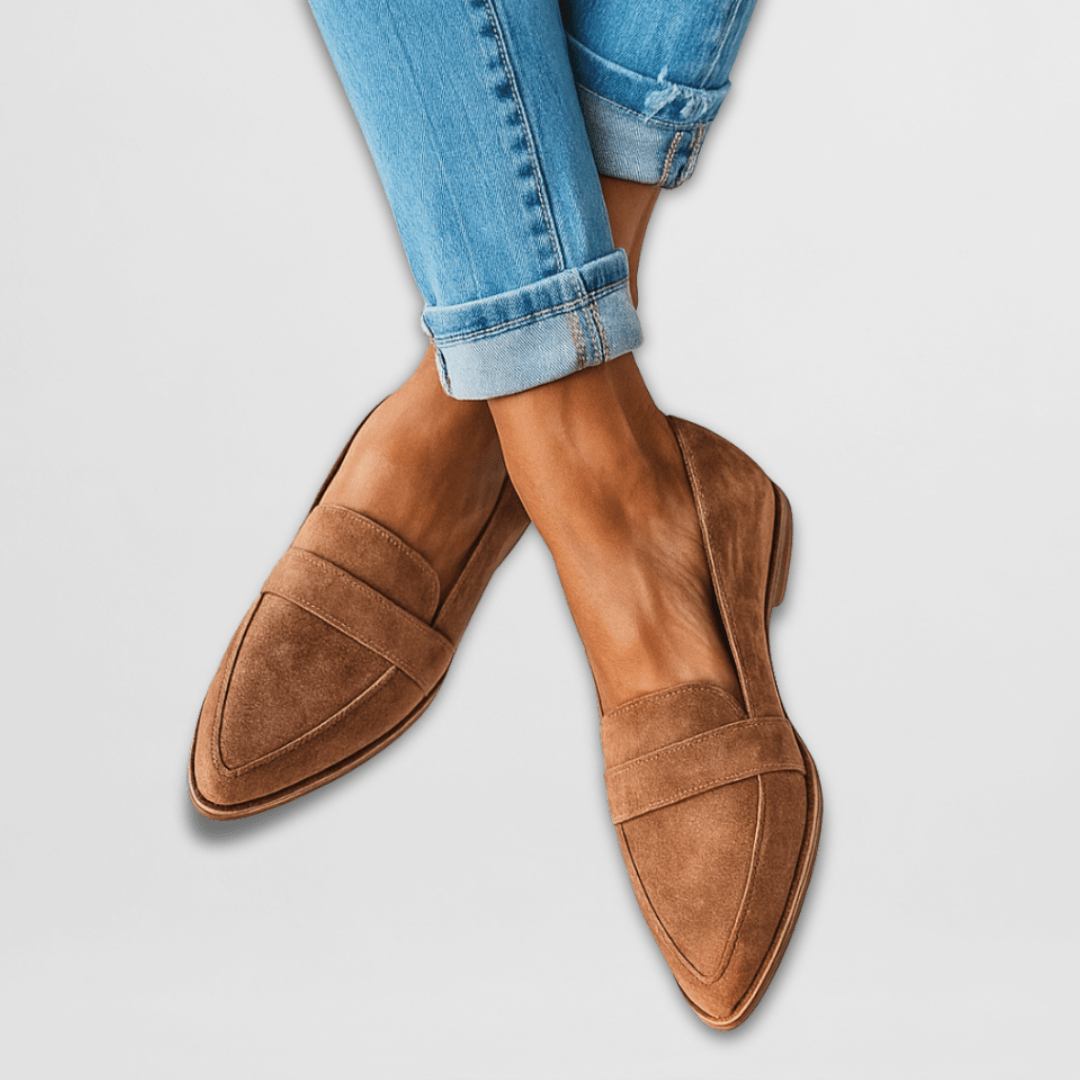 Mocassins orthopédiques pour femme à bout pointu et semelle souple