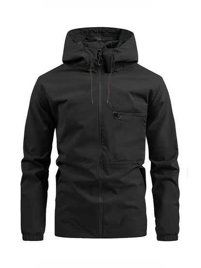 Men's Outdoor Jacket for Spring and Autumn – Windproof Hooded Jacket for Outdoor Activities