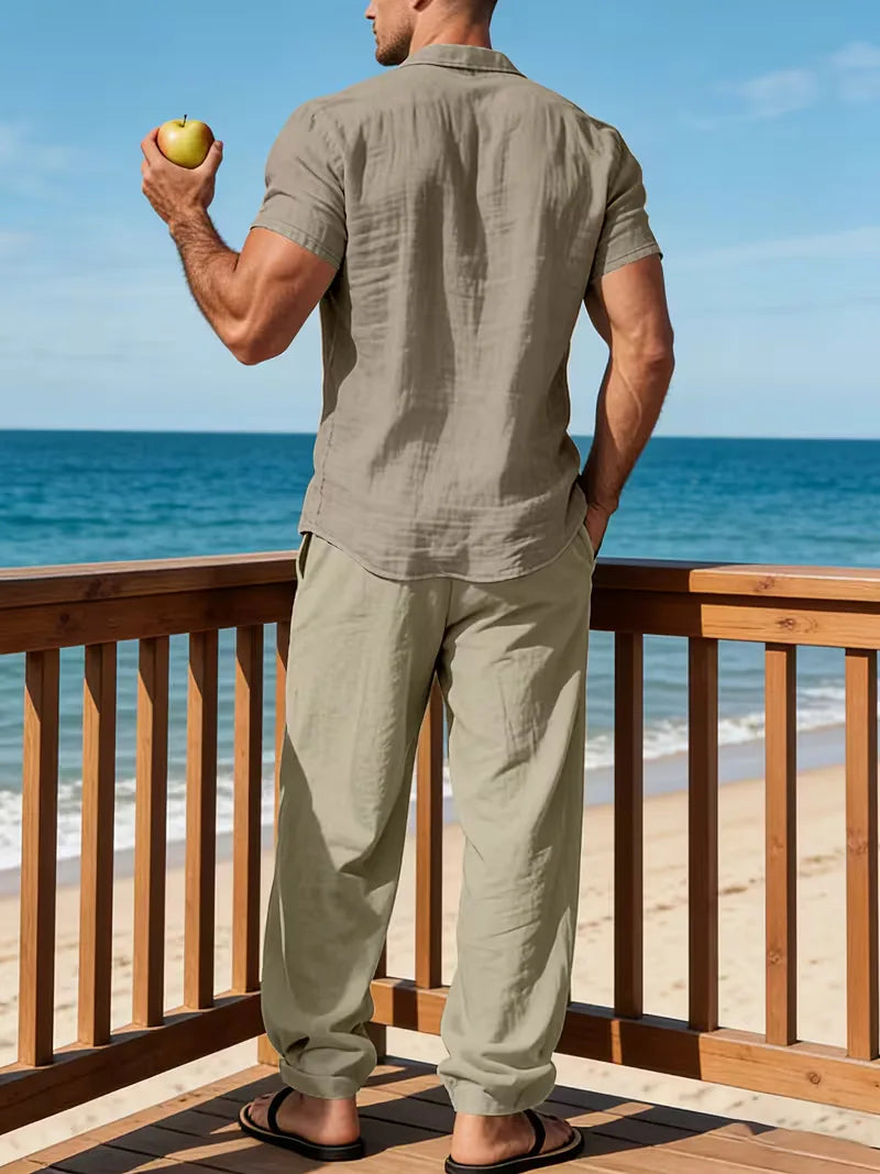 Ensemble de vêtements d'été avec col en V