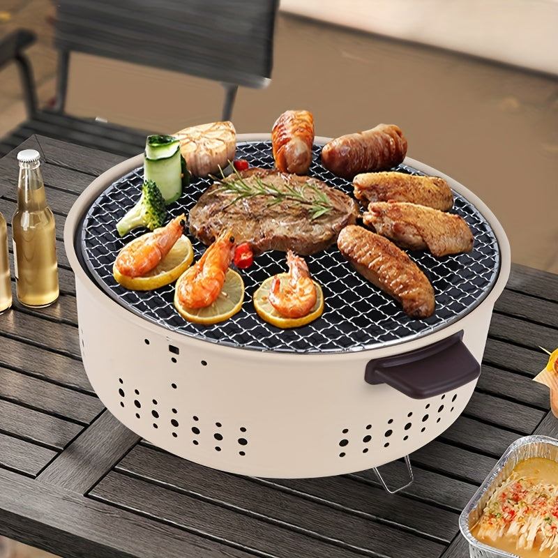 Foldable Stainless Steel Charcoal Barbecue for Outdoors