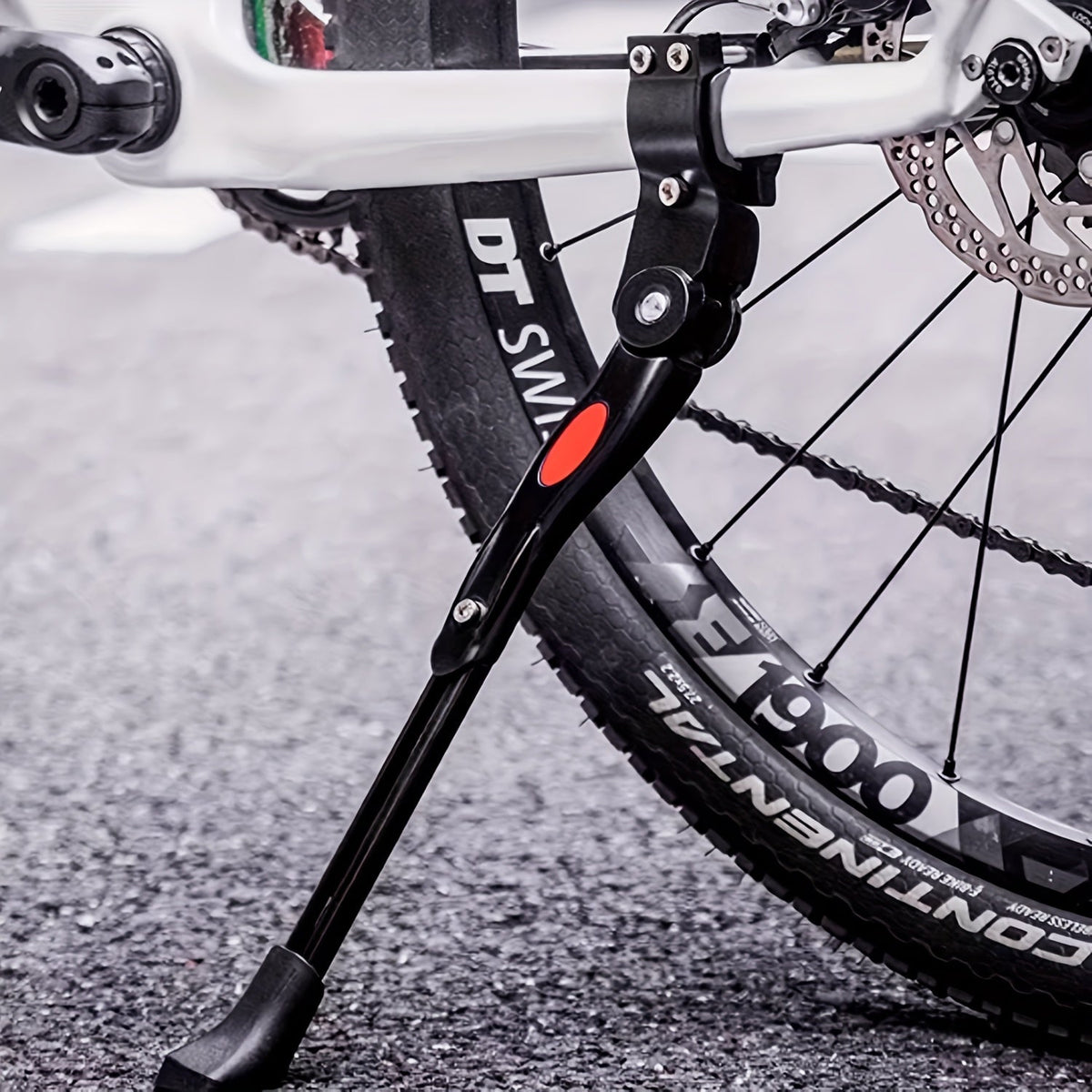 Soporte ajustable para bicicleta - Pata de cabra lateral resistente para estacionarla de forma estable