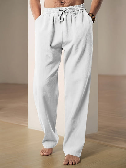 Relaxed Fit Drawstring Trousers for Men