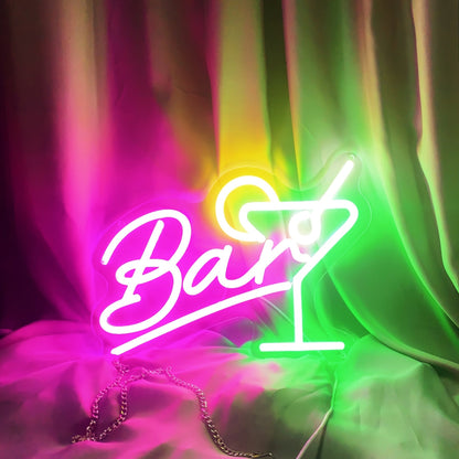 Insegna LED al neon dimmerabile da bar – Alimentazione USB con dimmer