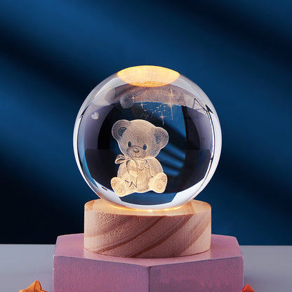 Lampada Notturna LED 3D Crystal Glow