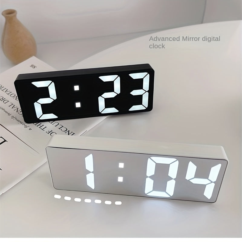 Sveglia digitale a LED con indicazione della temperatura e luminosità regolabile