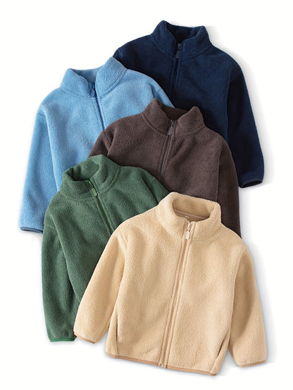 Polar fleece children's jacket in solid colour - Fenley